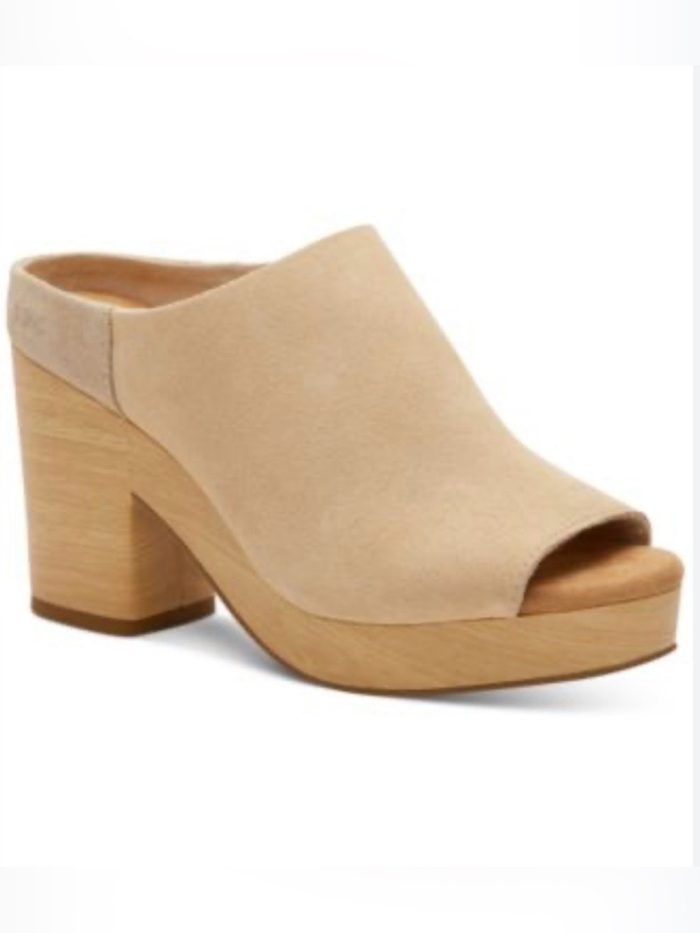 Toms Florence Suede Open-Toe Platform Mules